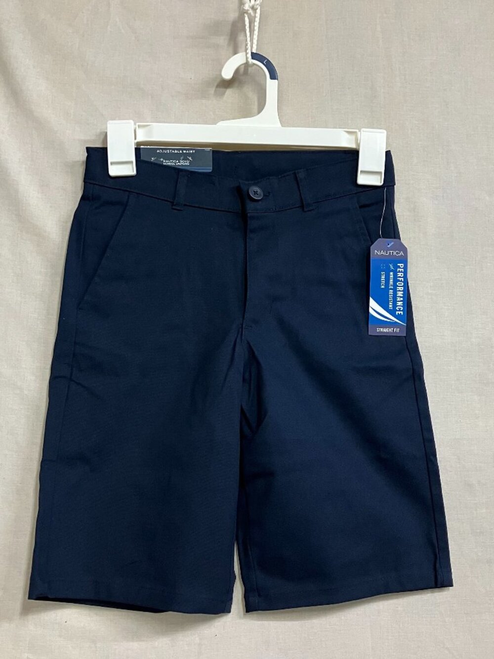 Nautica Performance Shorts Boys Size 10 Navy Blue School Uniform Stretch